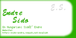 endre sido business card
